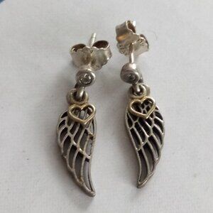 Authentic Pandora ⭐️RETIRED LOVE GUIDANCE EARRINGS/ CHARM/ WITH 14K GOLD 925ALE